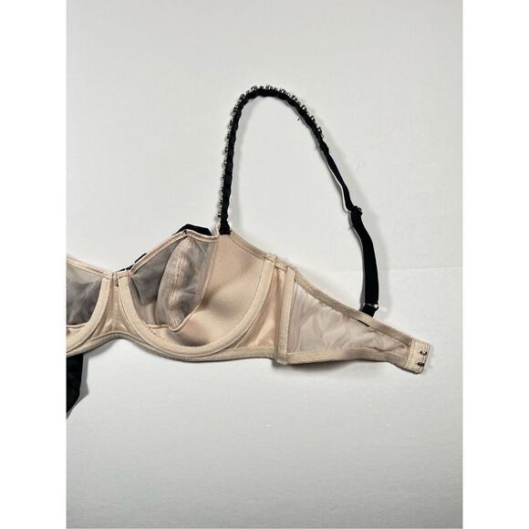 Victoria's Secret Dream Angels Pushup Bra Rhinestone Large Bow Gemstone Size 32D - Picture 6 of 7